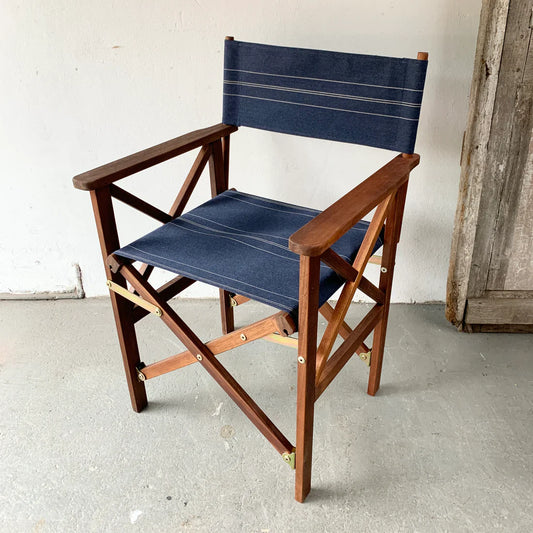 Replacement Sling Directors Chair Synthetic Pin Stripe Denim