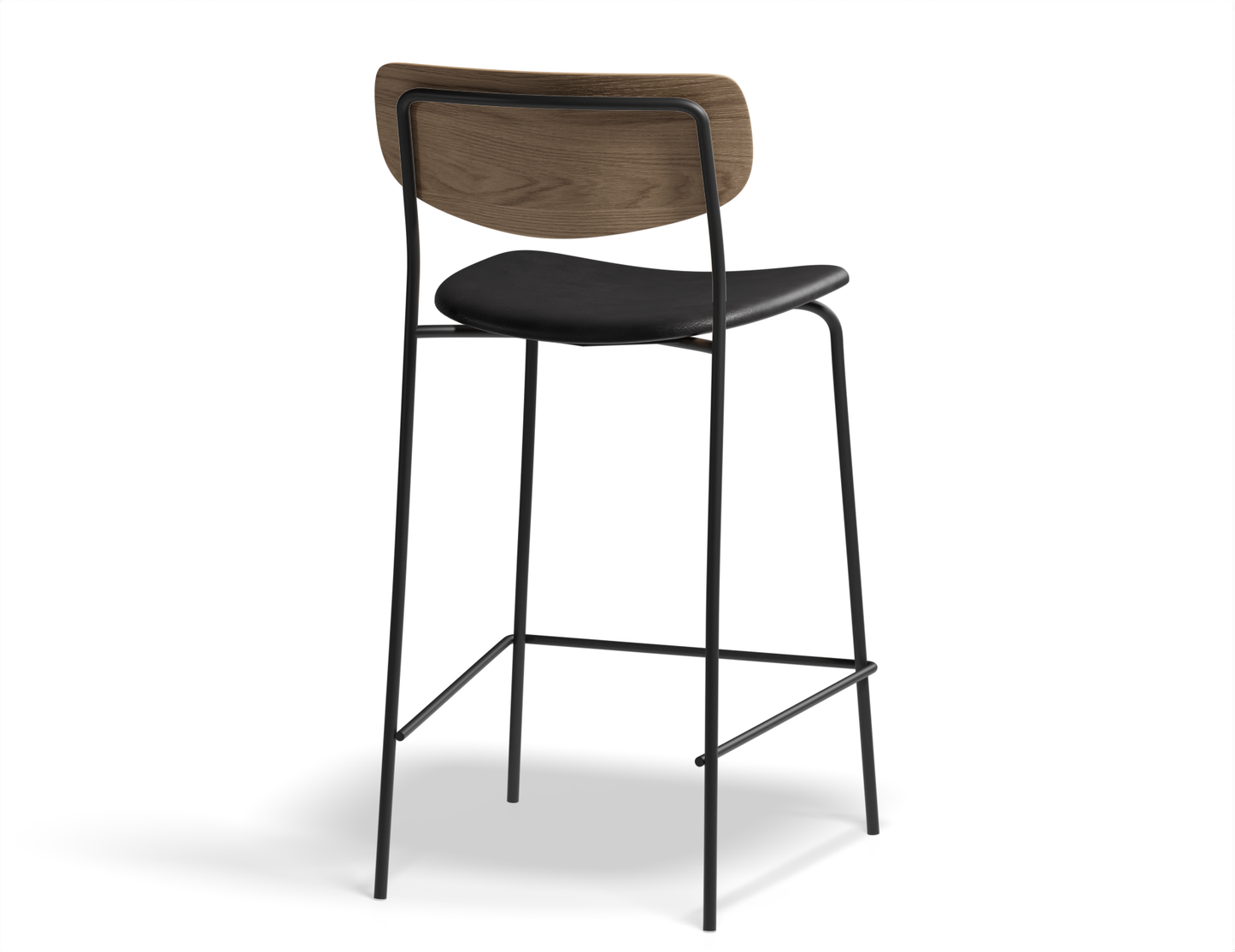 Rylie Stool Padded Seat with Natural Backrest