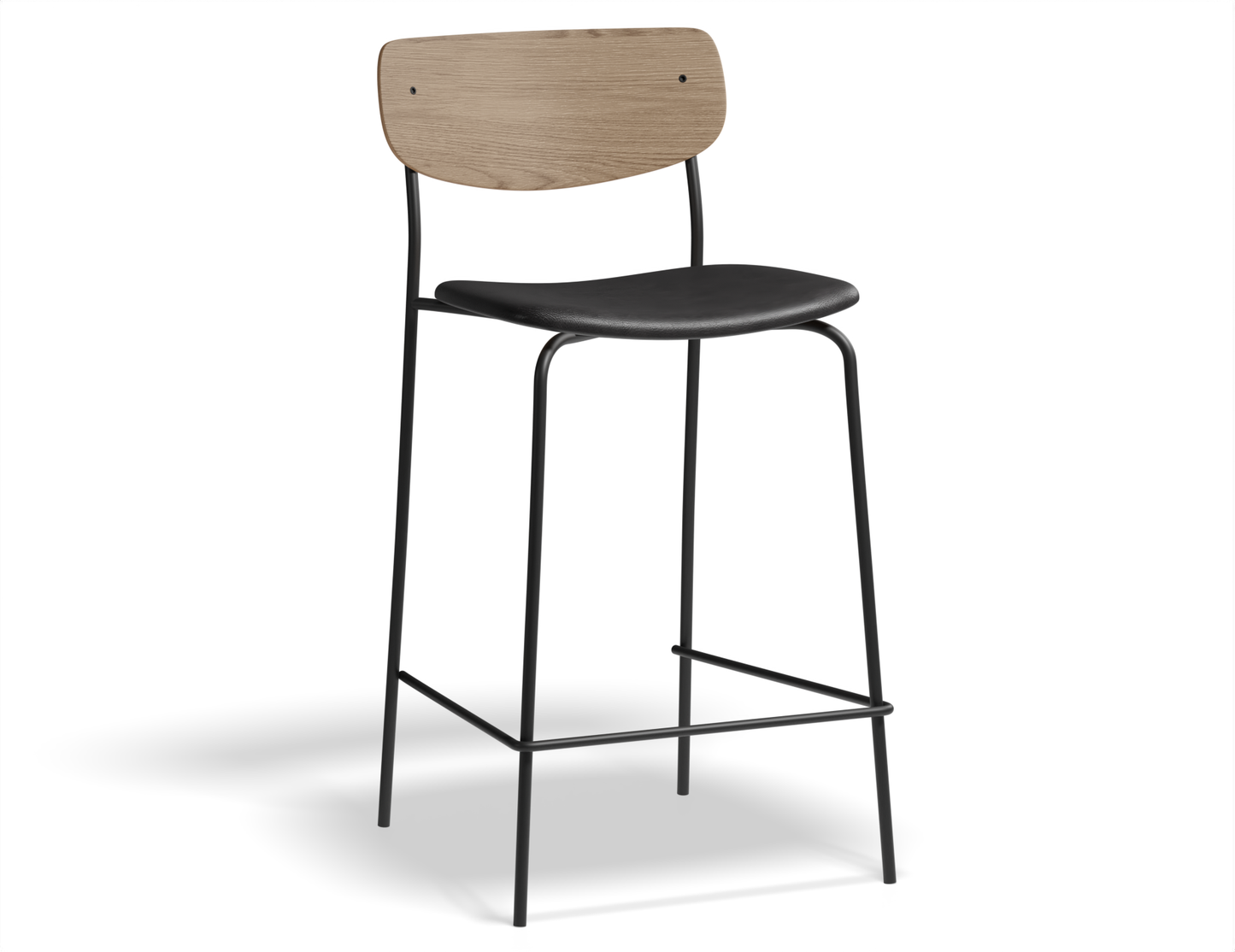 Rylie Stool Padded Seat with Natural Backrest