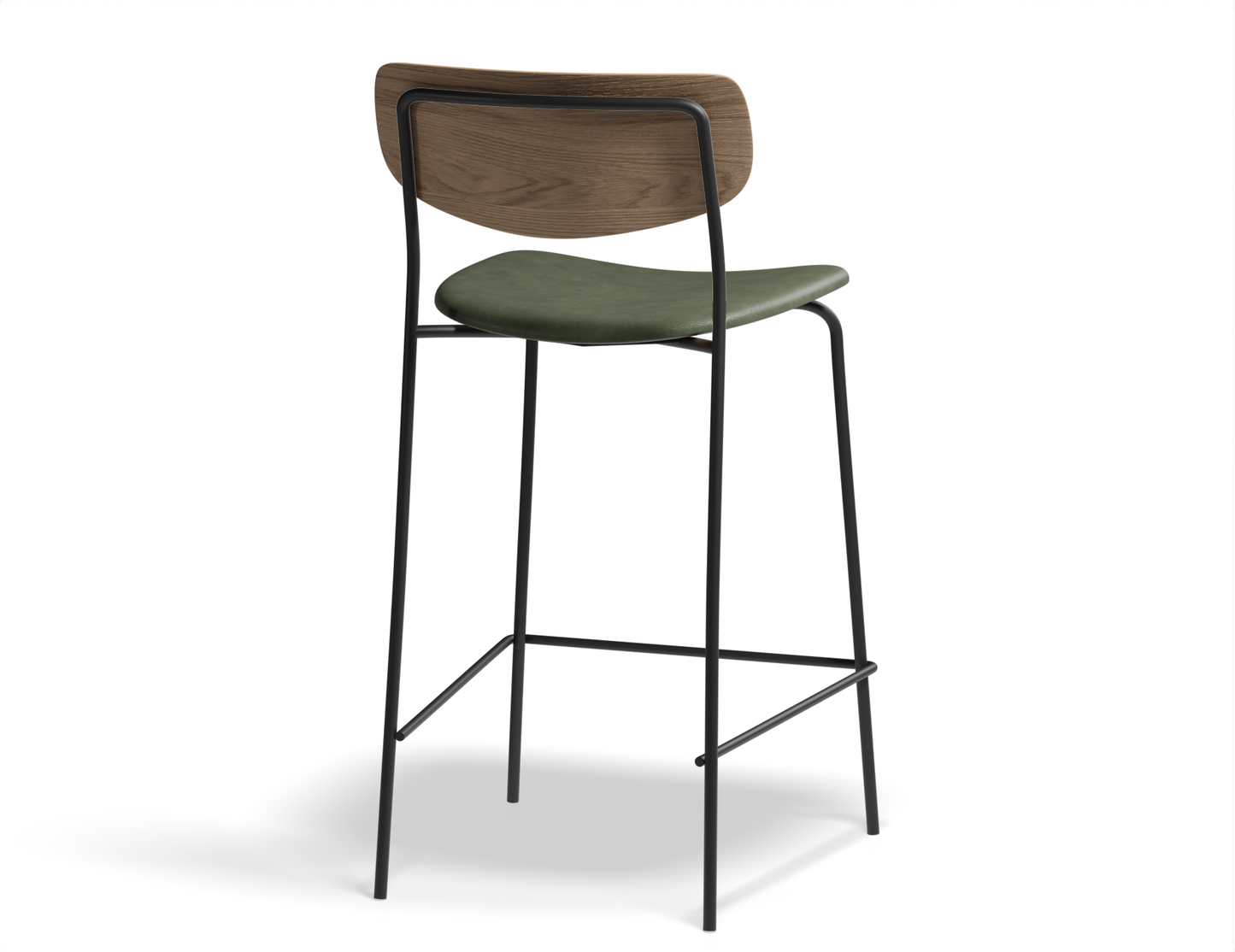 Rylie Stool Padded Seat with Natural Backrest