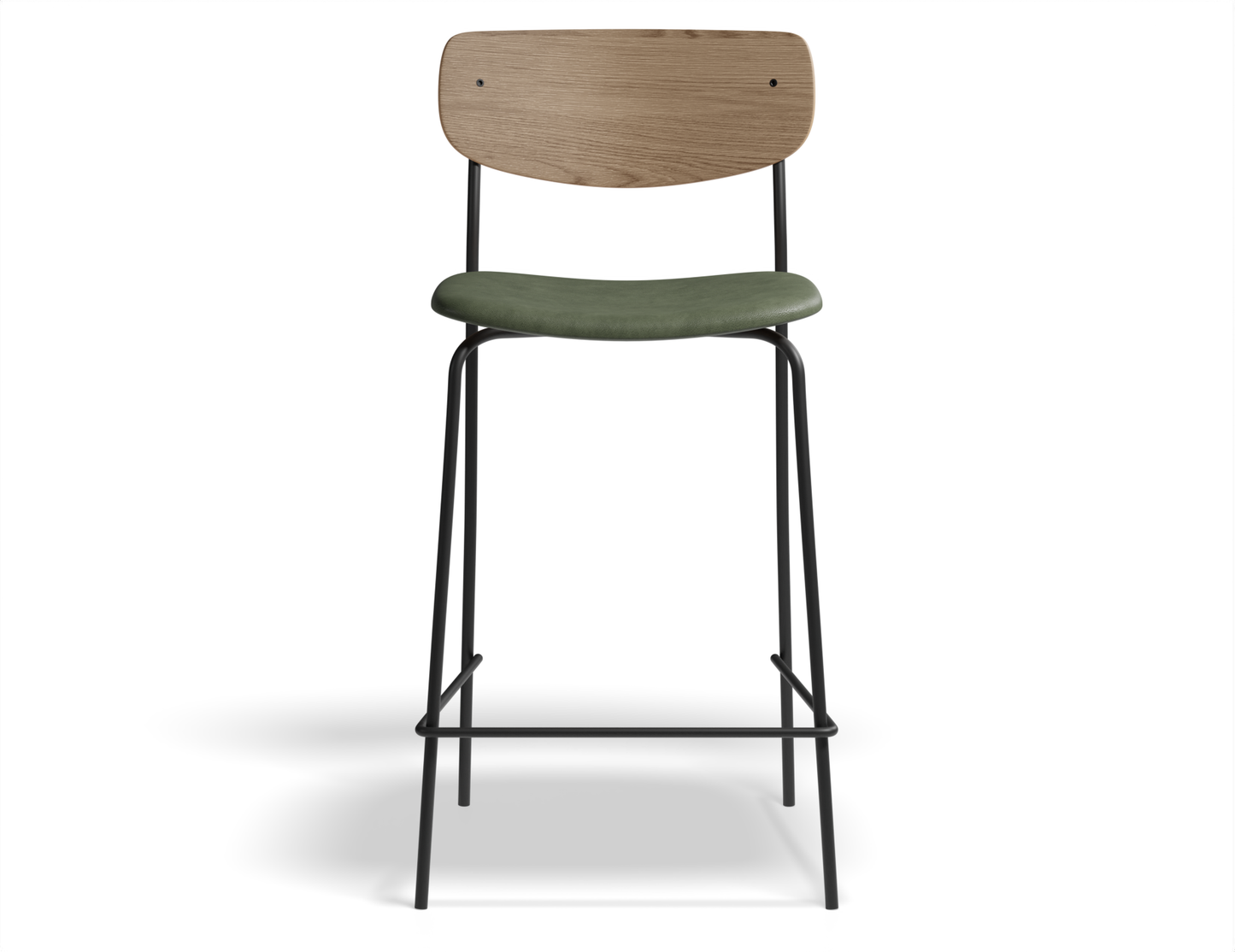 Rylie Stool Padded Seat with Natural Backrest