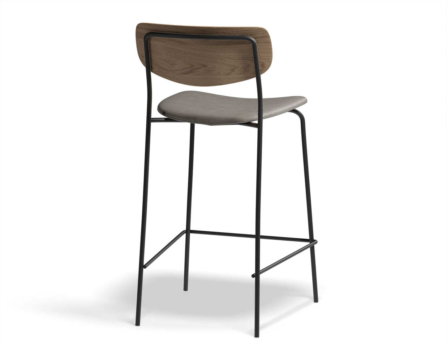 Rylie Stool Padded Seat with Natural Backrest