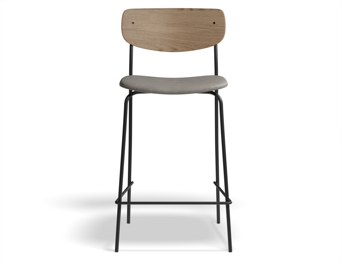 Rylie Stool Padded Seat with Natural Backrest