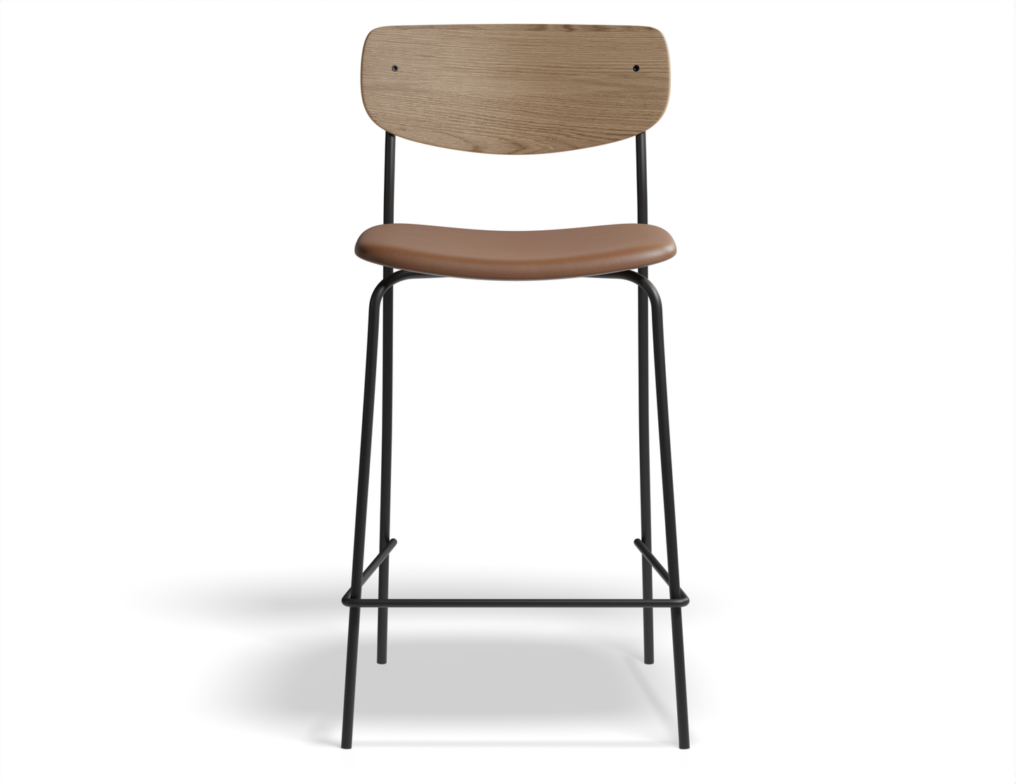 Rylie Stool Padded Seat with Natural Backrest