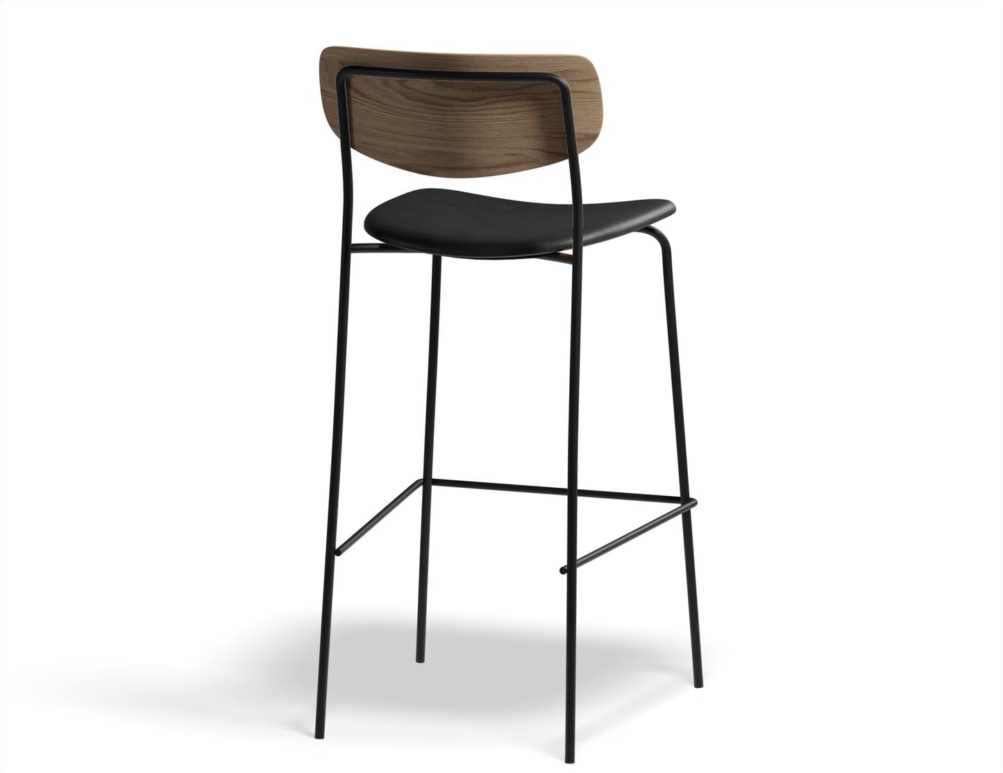 Rylie Stool Padded Seat with Natural Backrest