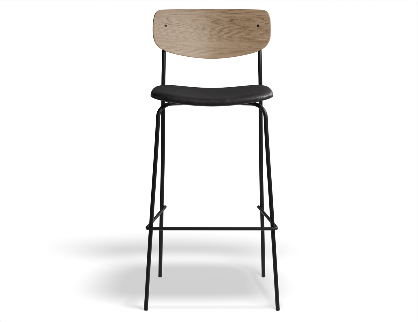 Rylie Stool Padded Seat with Natural Backrest