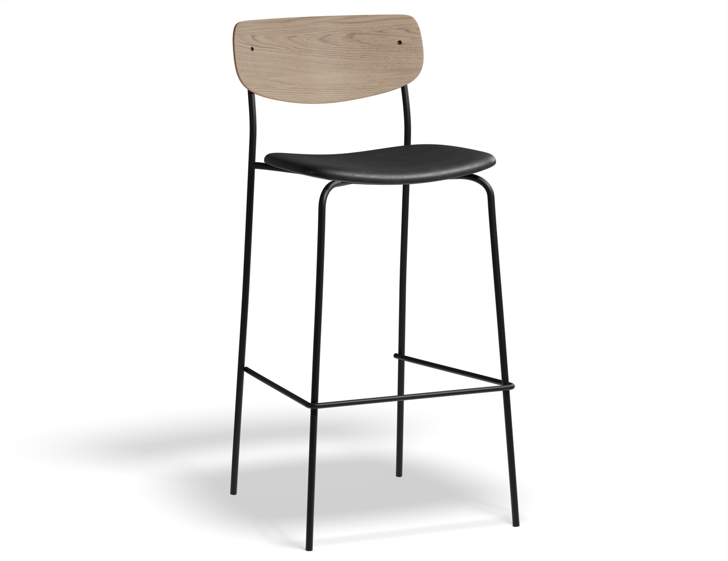 Rylie Stool Padded Seat with Natural Backrest