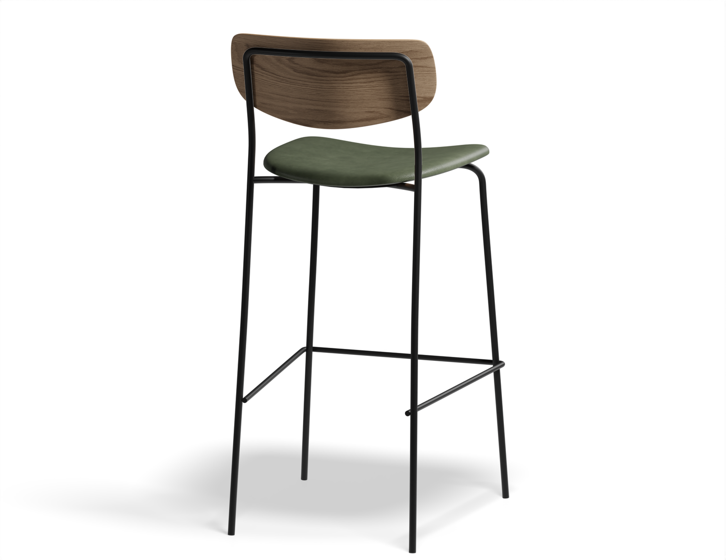 Rylie Stool Padded Seat with Natural Backrest