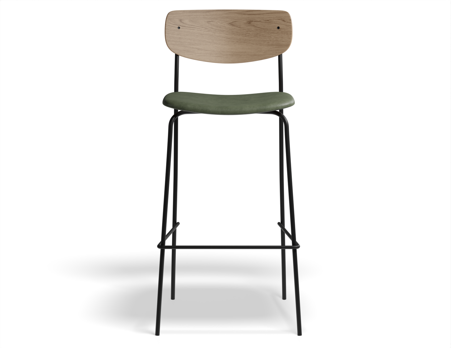 Rylie Stool Padded Seat with Natural Backrest