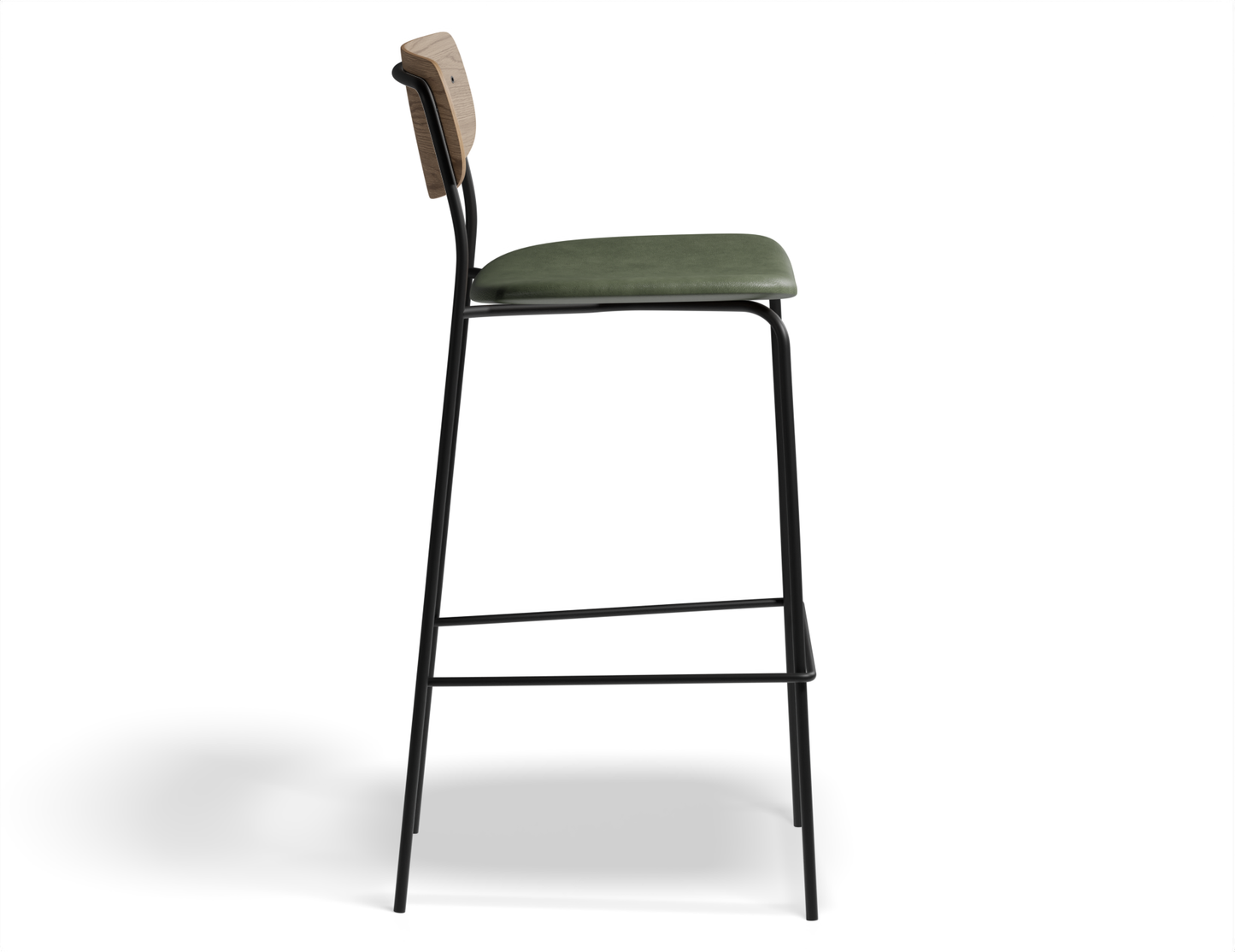 Rylie Stool Padded Seat with Natural Backrest