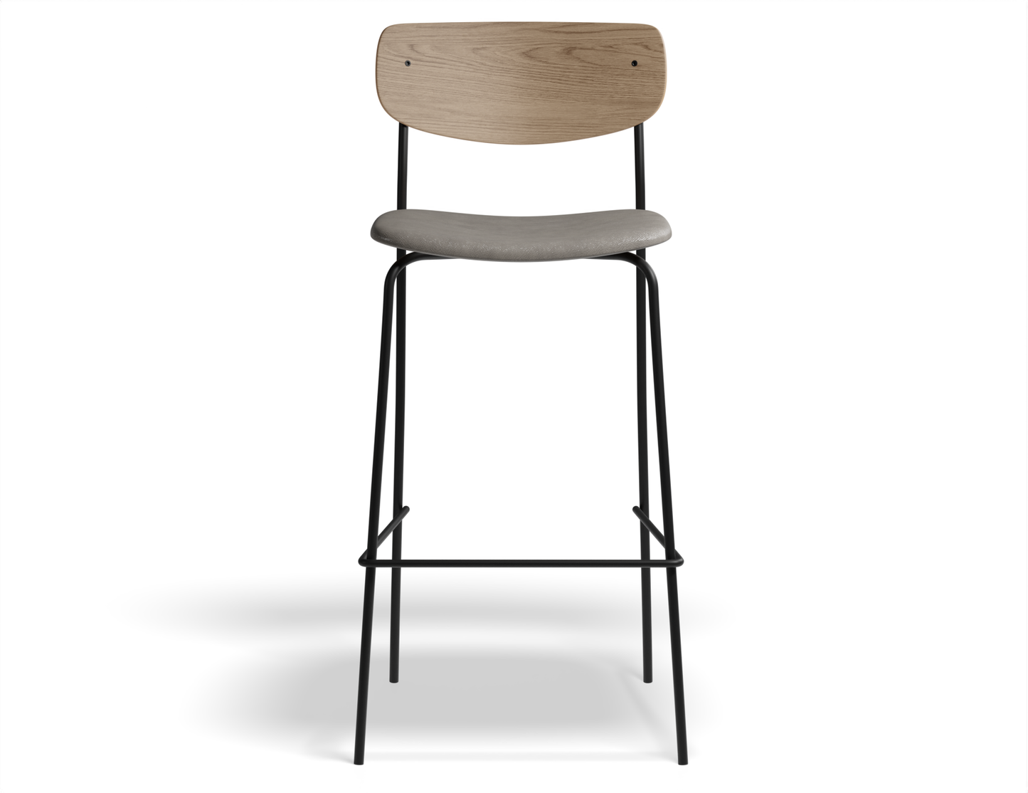 Rylie Stool Padded Seat with Natural Backrest