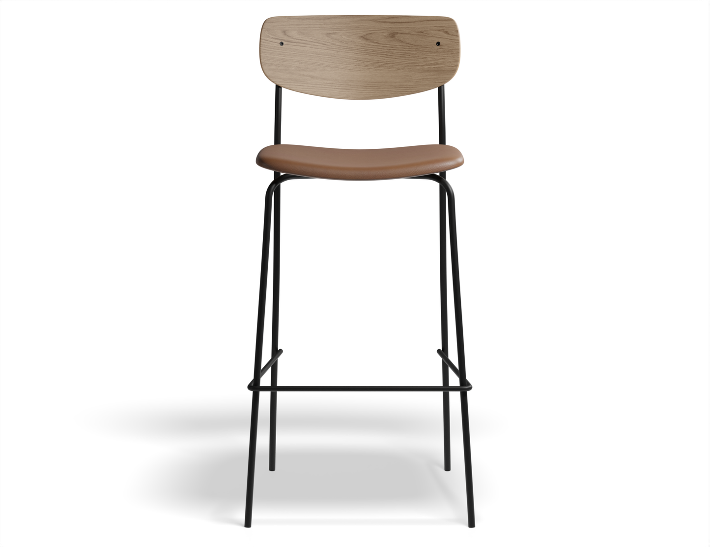 Rylie Stool Padded Seat with Natural Backrest