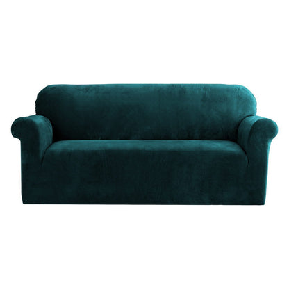 Velvet Sofa Cover Plush Couch Cover Lounge Slipcover 3 Seater Agate Green