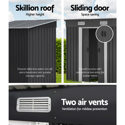 Giantz Garden Shed Outdoor Storage Sheds Tool Workshop 1.94x1.21M with Base