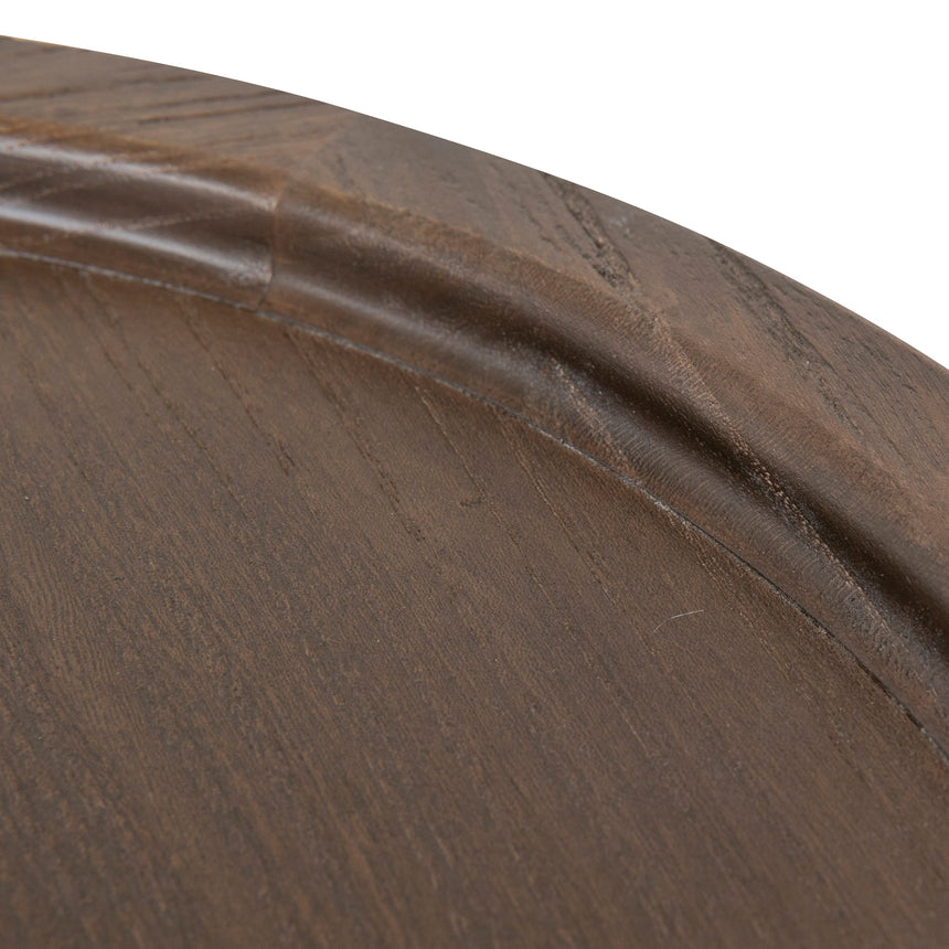 34.5cm Round Side Table - Walnut