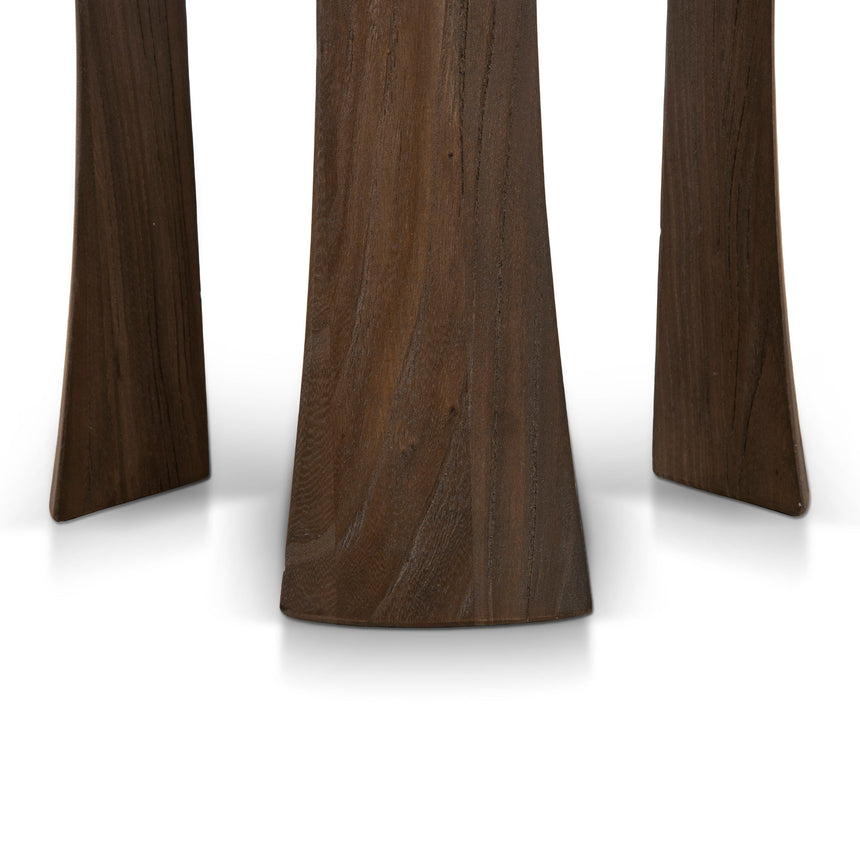 34.5cm Round Side Table - Walnut