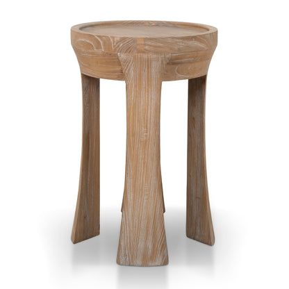 CST10116-NI 34.5cm Round Side Table - Dark Natural