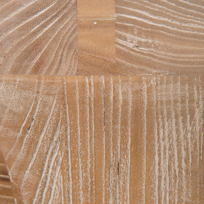 CST10116-NI 34.5cm Round Side Table - Dark Natural