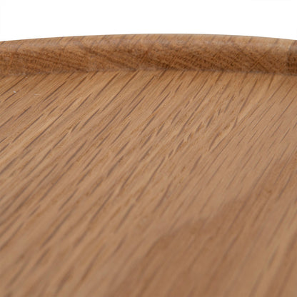 45cm Round Side Table - Natural Oak
