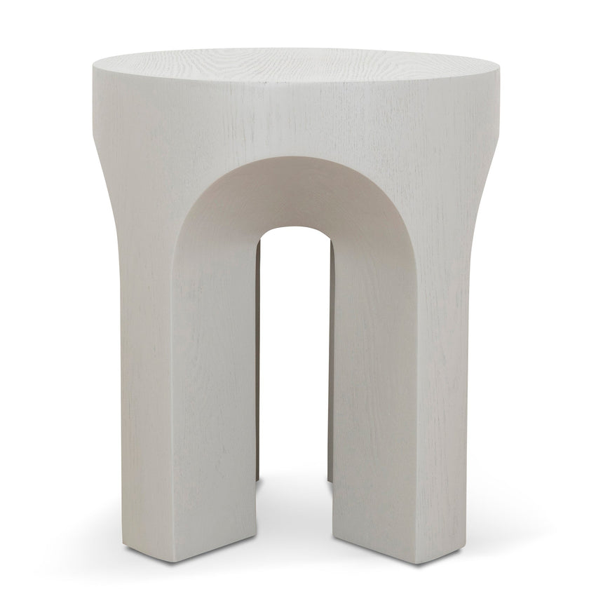 49.5cm Round Side Table - Light Grey