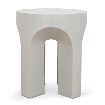 49.5cm Round Side Table - Light Grey