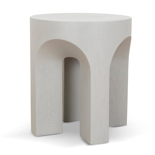 49.5cm Round Side Table - Light Grey