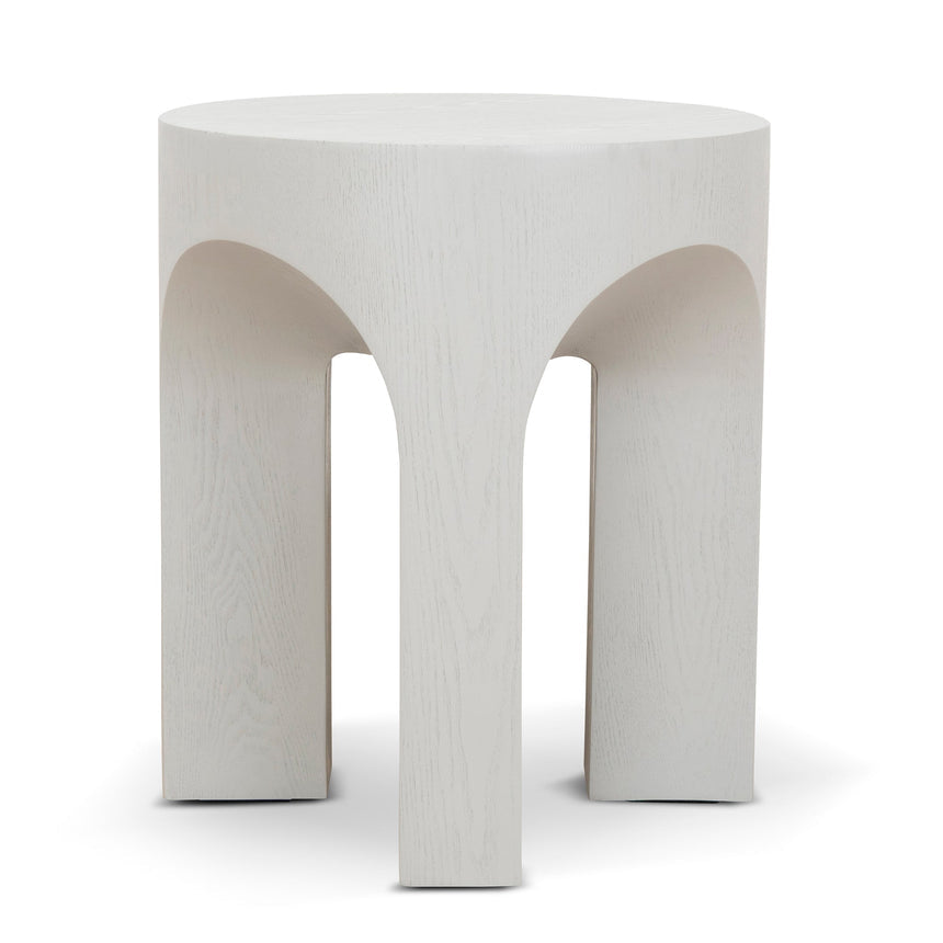 49.5cm Round Side Table - Light Grey