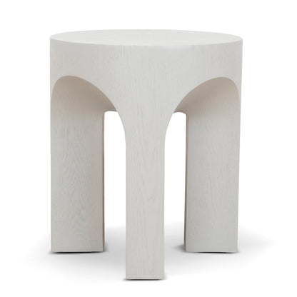 49.5cm Round Side Table - Light Grey