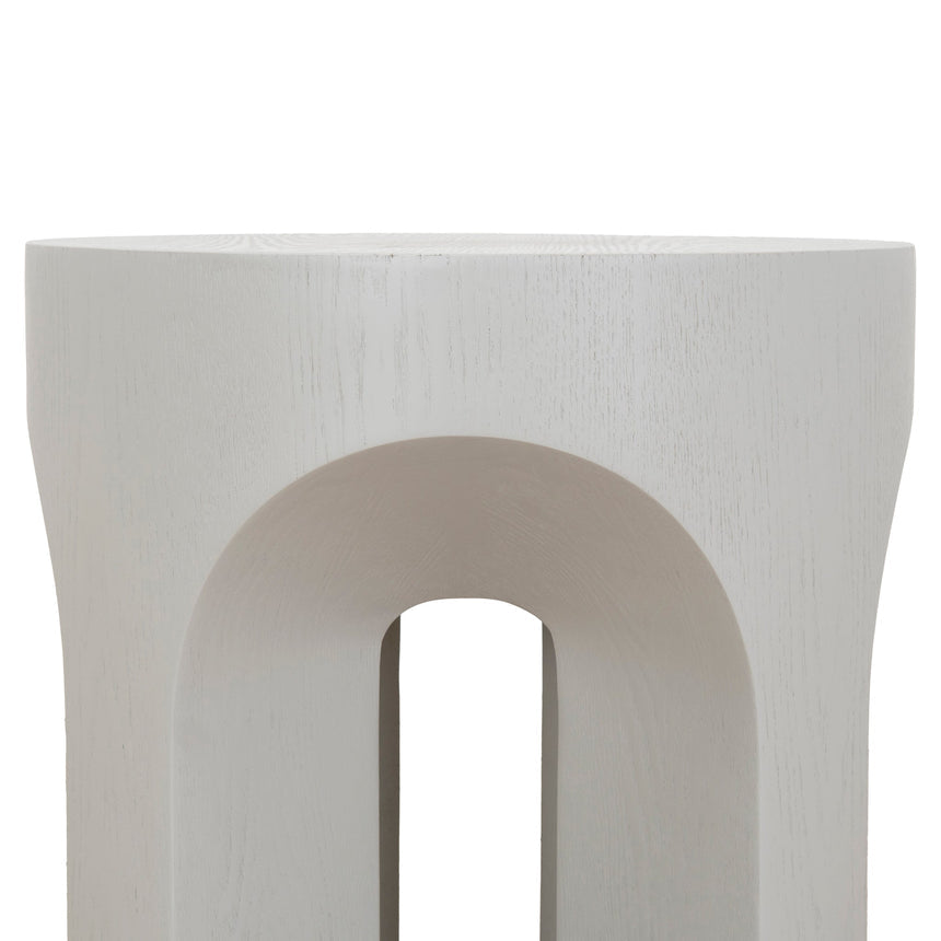 49.5cm Round Side Table - Light Grey