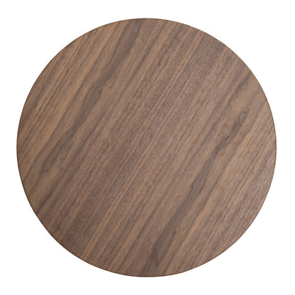 49.5cm Round Side Table - Walnut