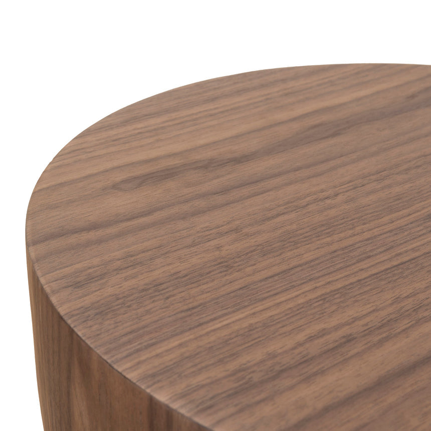49.5cm Round Side Table - Walnut