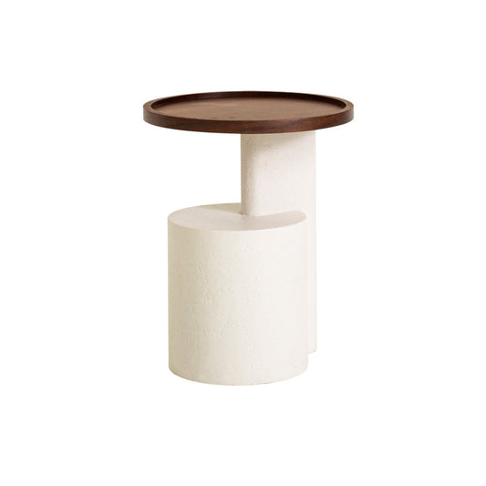 White Side Table - Walnut