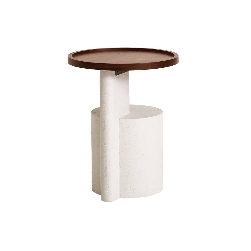 White Side Table - Walnut