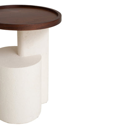 White Side Table - Walnut