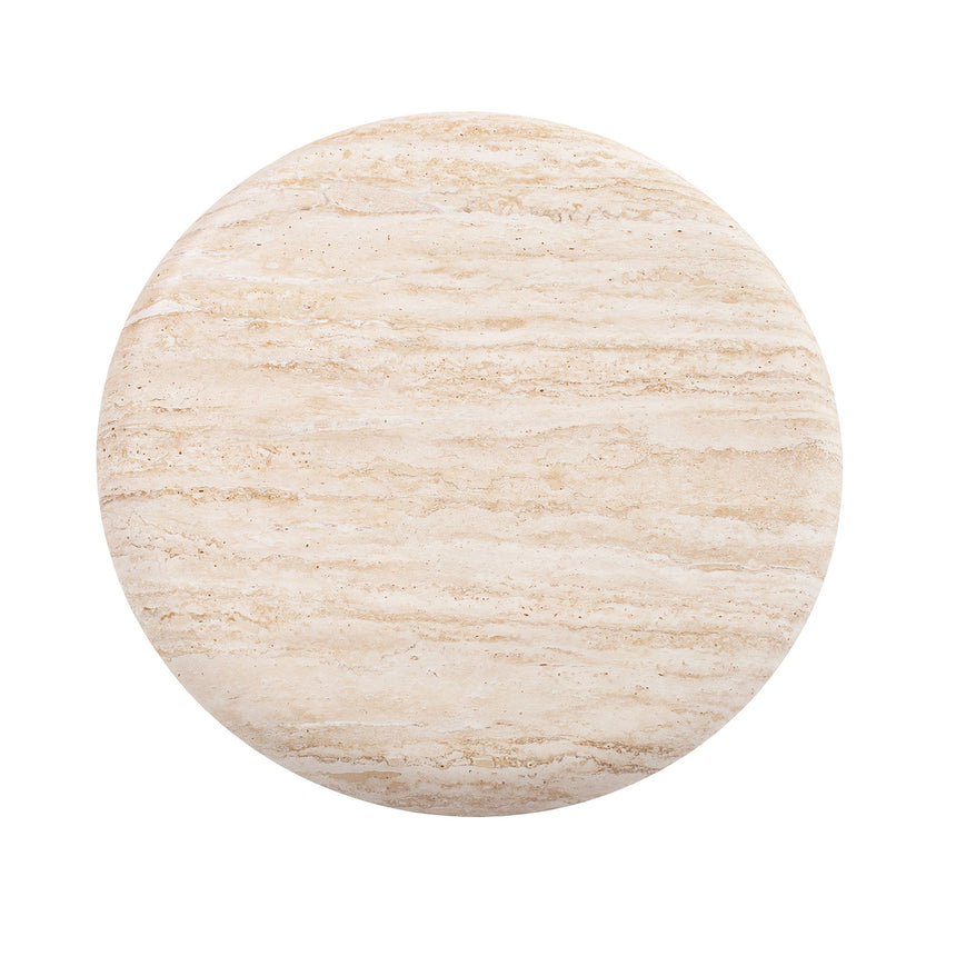 Walnut Side Table - Stone Look Beige