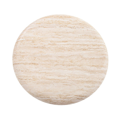 Walnut Side Table - Stone Look Beige