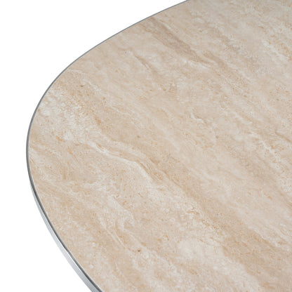 CST10316-NY Nested Porcelain Coffee Table Table - Stainless Steel