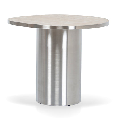 CST10316-NY Nested Porcelain Coffee Table Table - Stainless Steel