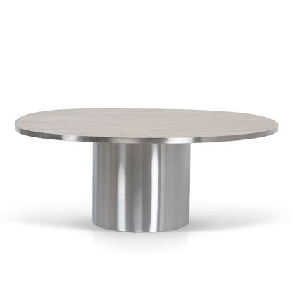 CST10316-NY Nested Porcelain Coffee Table Table - Stainless Steel