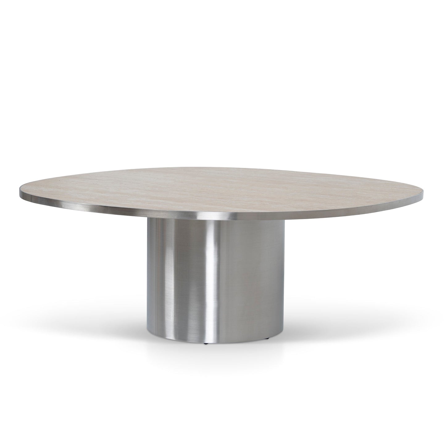 CST10316-NY Nested Porcelain Coffee Table Table - Stainless Steel