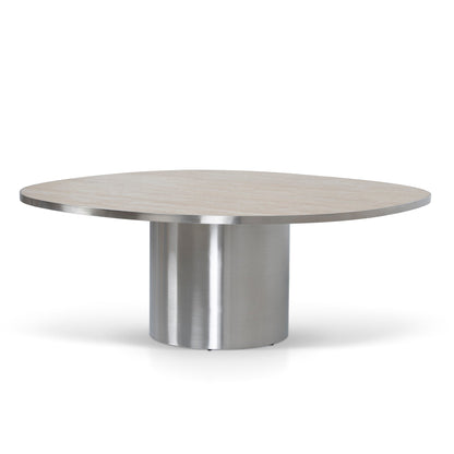 CST10316-NY Nested Porcelain Coffee Table Table - Stainless Steel