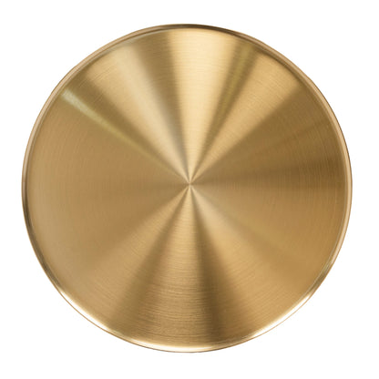 CST10320-NY 45cm Brushed Gold Side Table - Green Crystal