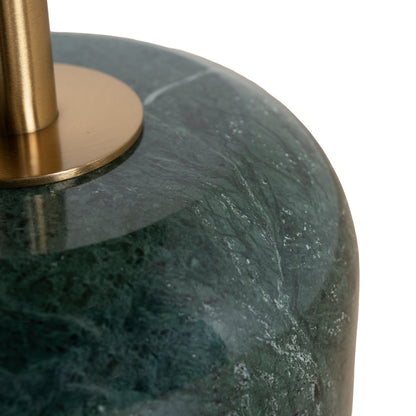 CST10320-NY 45cm Brushed Gold Side Table - Green Crystal