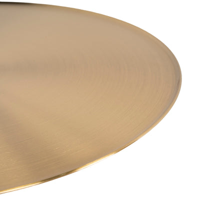 CST10320-NY 45cm Brushed Gold Side Table - Green Crystal