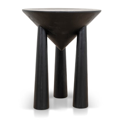 CST10427-NI 45cm Round Side Table - Full Black