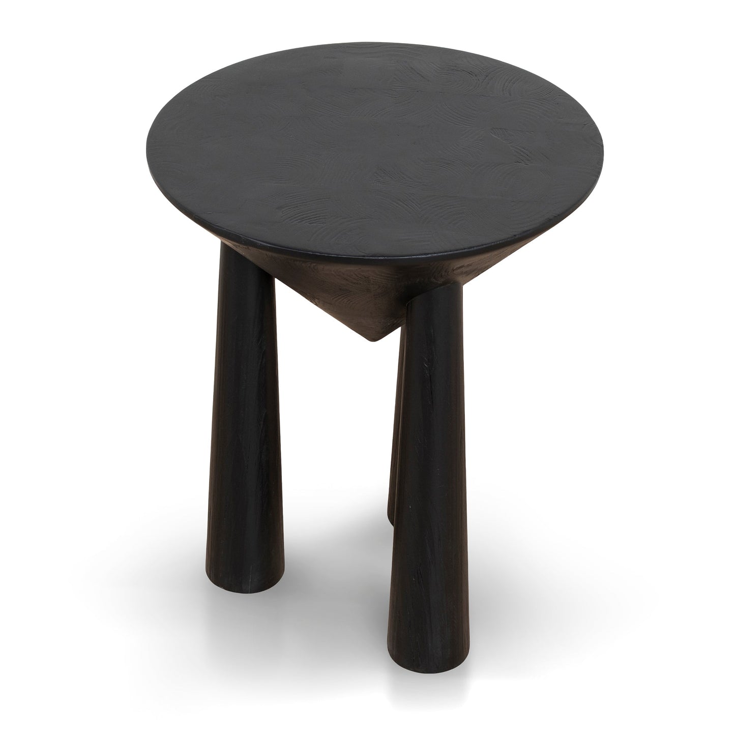 CST10427-NI 45cm Round Side Table - Full Black