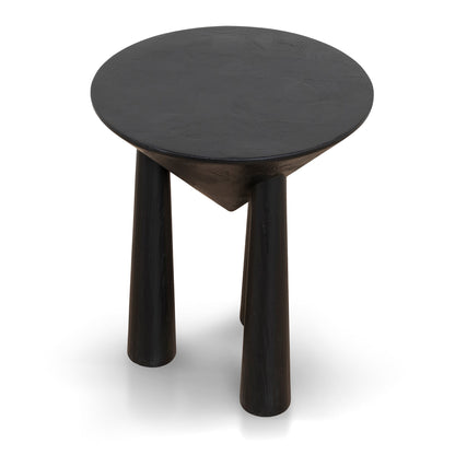 CST10427-NI 45cm Round Side Table - Full Black