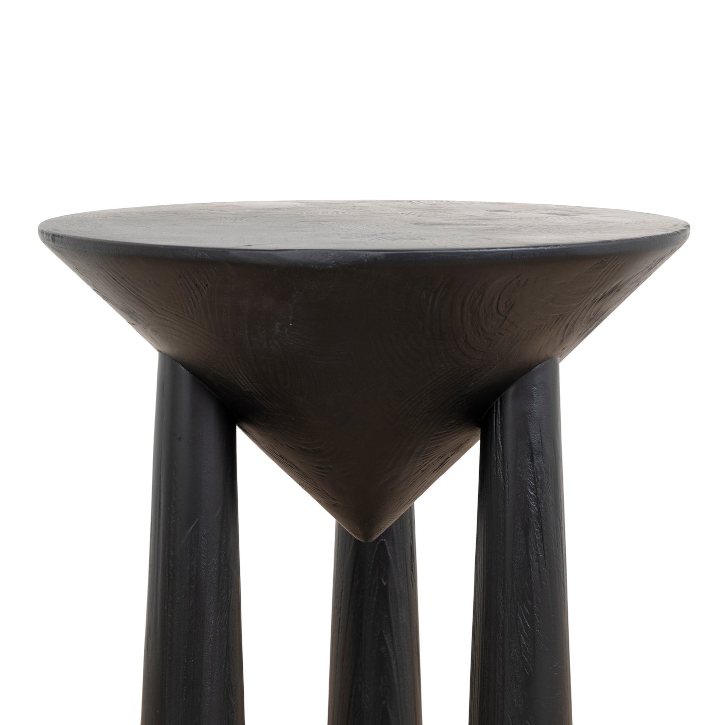 CST10427-NI 45cm Round Side Table - Full Black