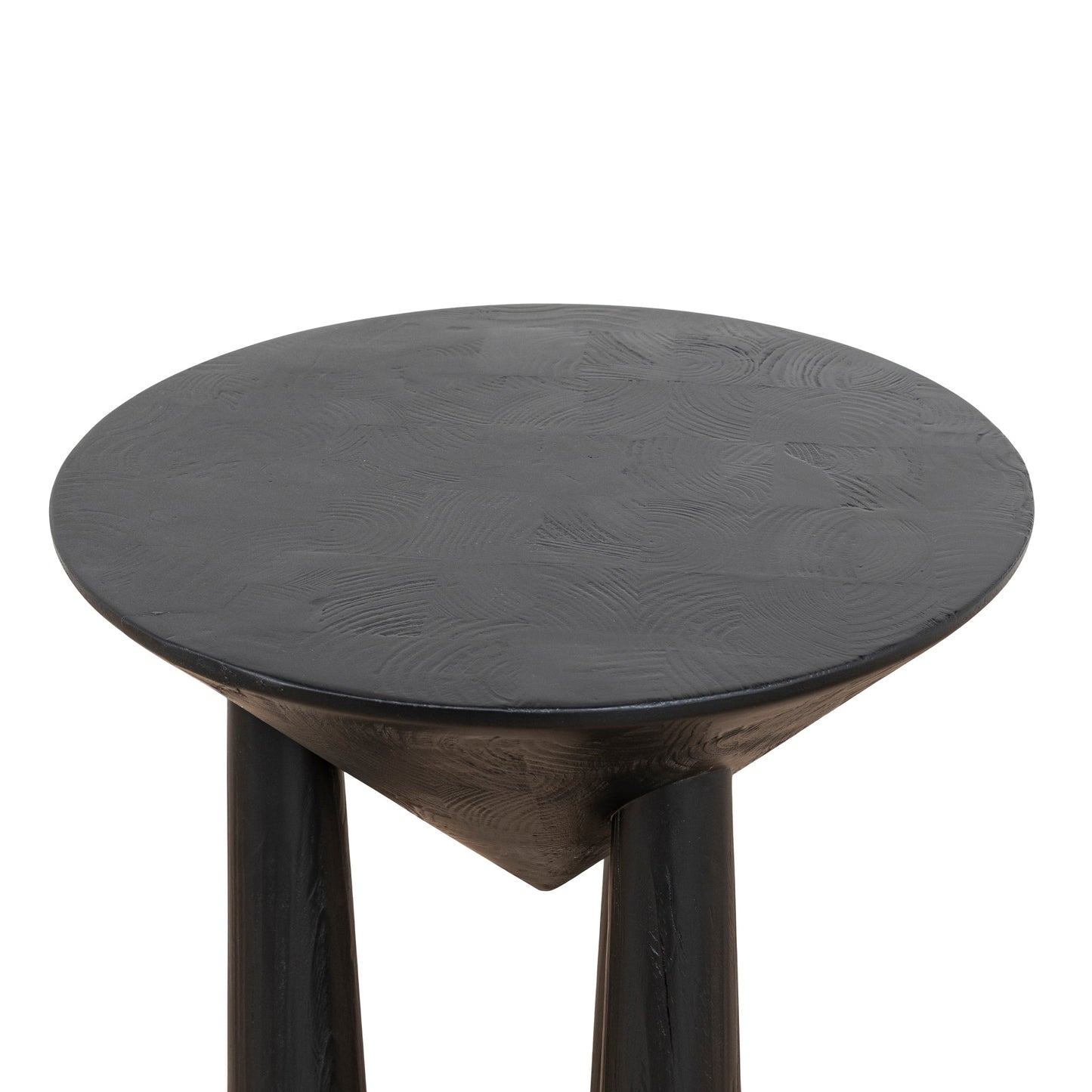 CST10427-NI 45cm Round Side Table - Full Black