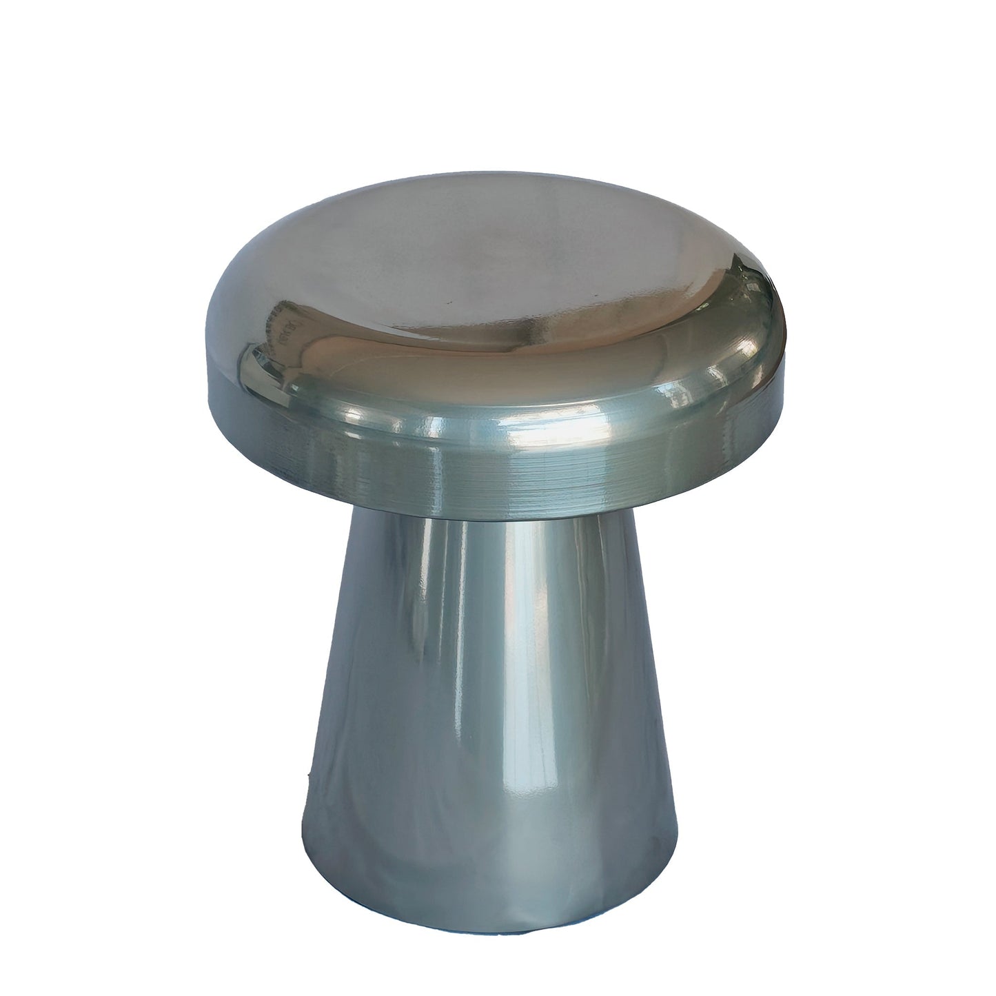 CST12069-BC 40cm Round Side Table - Powder Silver